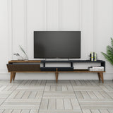 TV Furniture Milan Alt Walnut Anthracite Melamine 180x40x35 cm