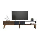 TV Furniture Milan Alt Walnut Anthracite Melamine 180x40x35 cm