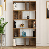 Bookcase Lima Walnut Melamine 90x180x20 cm