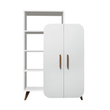 Bookcase Form white melamine 90x132x32 cm