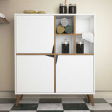 Wall cabinet Pulse white walnut melamine 100x115x30 cm