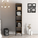 Wardrobe Kumual R Walnut Anthracite Melamine 40x47.5x201.4 cm