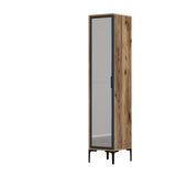 Wardrobe Kumual R Walnut Anthracite Melamine 40x47.5x201.4 cm