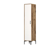 Wardrobe Kumual S Walnut White Melamine 40x47.5x201.4 cm