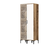 Wardrobe Kumsal PS Walnut White Melamine 80x47.5x201.4 cm