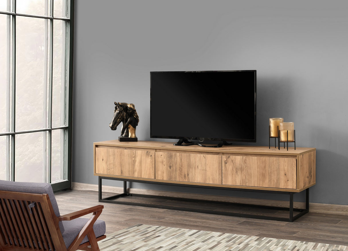 TV furniture tilsim black pine melamine 180x50x40 cm