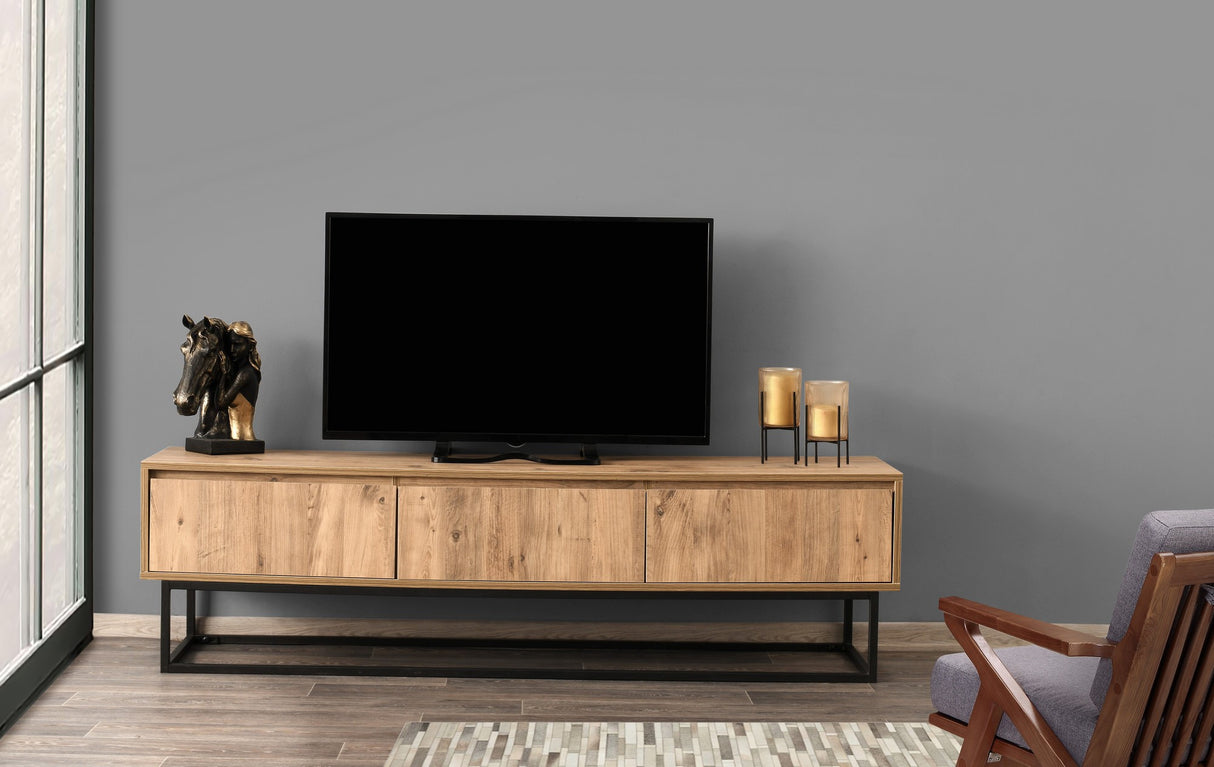 TV furniture tilsim black pine melamine 180x50x40 cm