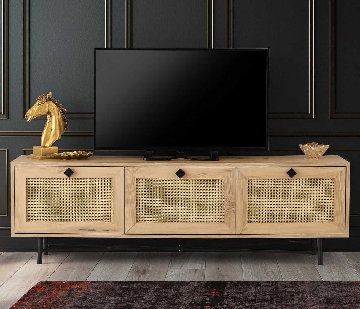 TV furniture alcazar oak melamine 180x60x40 cm