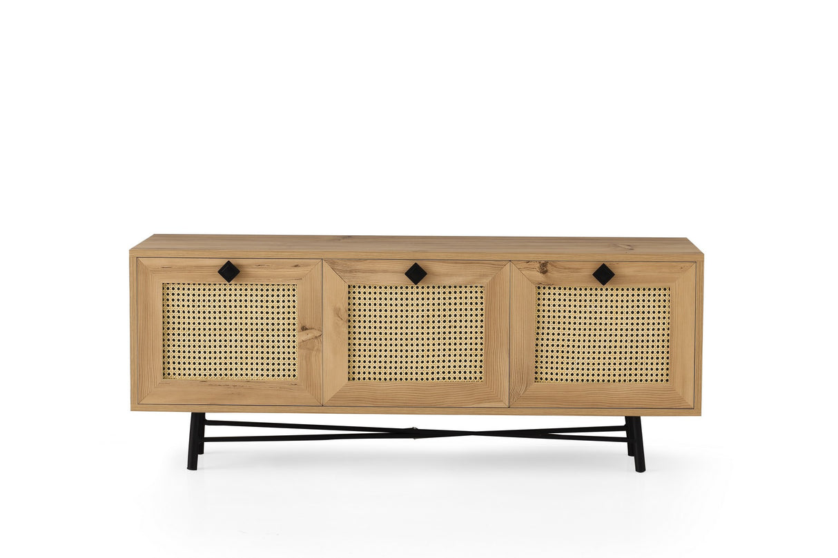 TV cabinet Alcazar Oak Melamine 140x60x40 cm