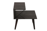 Bedside table cross dark brown melamine 50x55x40 cm