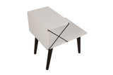 Bedside table cross white melamine 50x55x40 cm