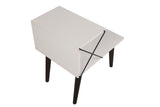 Bedside table cross white melamine 50x55x40 cm