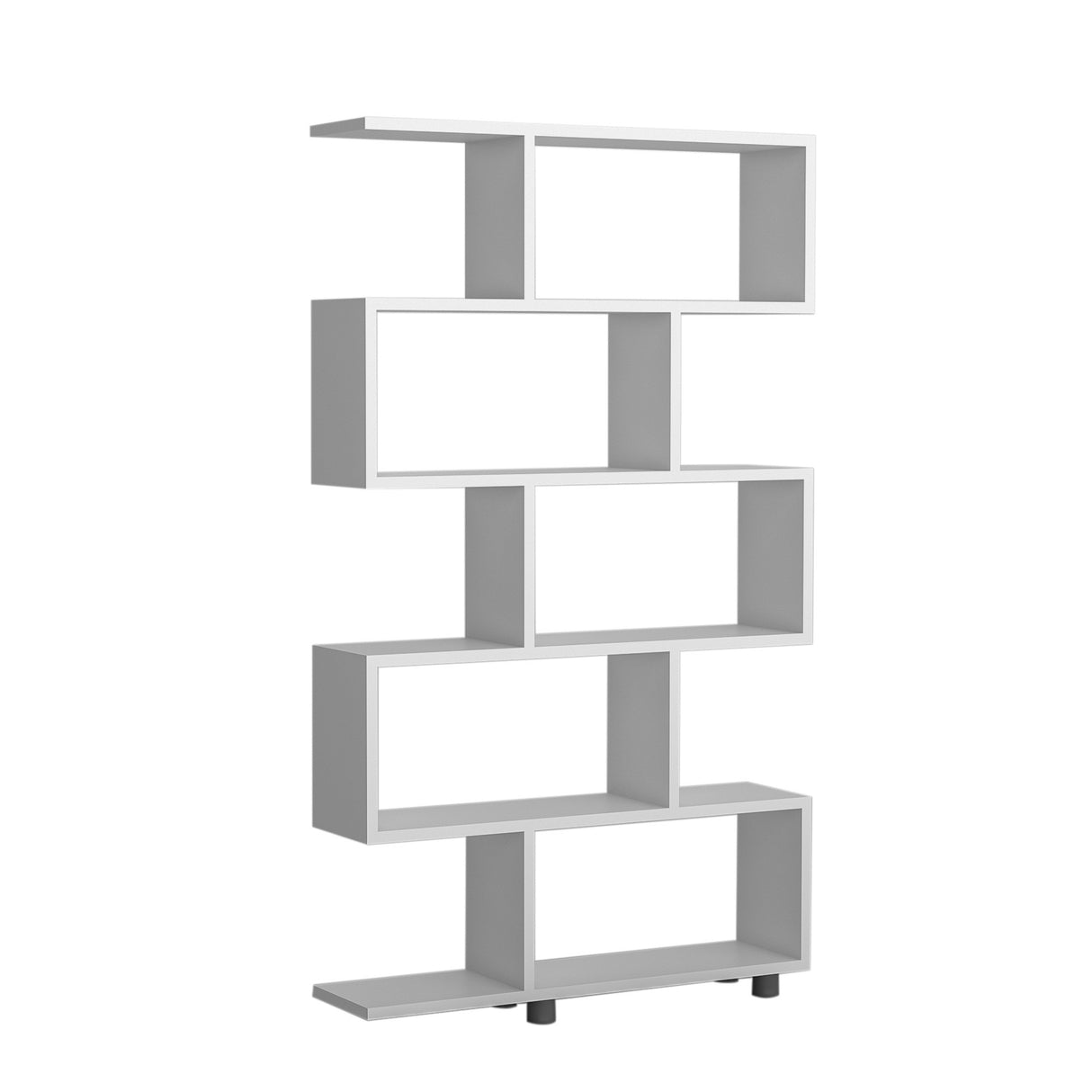 Bookcase Elif white melamine 90x156x20 cm