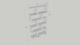 Bookcase Elif Oak Melamine 90x156x20 cm