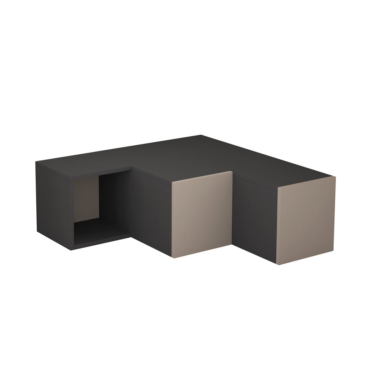 TV Furniture Compact Anthracite Brown Melamine 90x32x92 cm