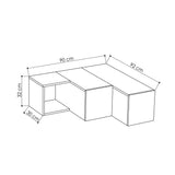 TV furniture Compact White Melamine 90x32x92 cm