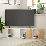 TV Furniture Compact White Oak Melamine 90x32x92 Cm