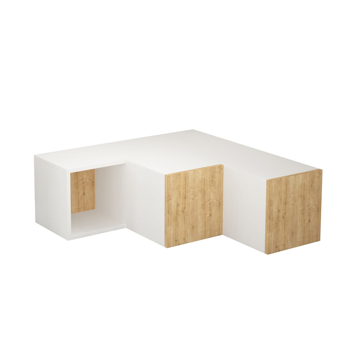 TV Furniture Compact White Oak Melamine 90x32x92 Cm