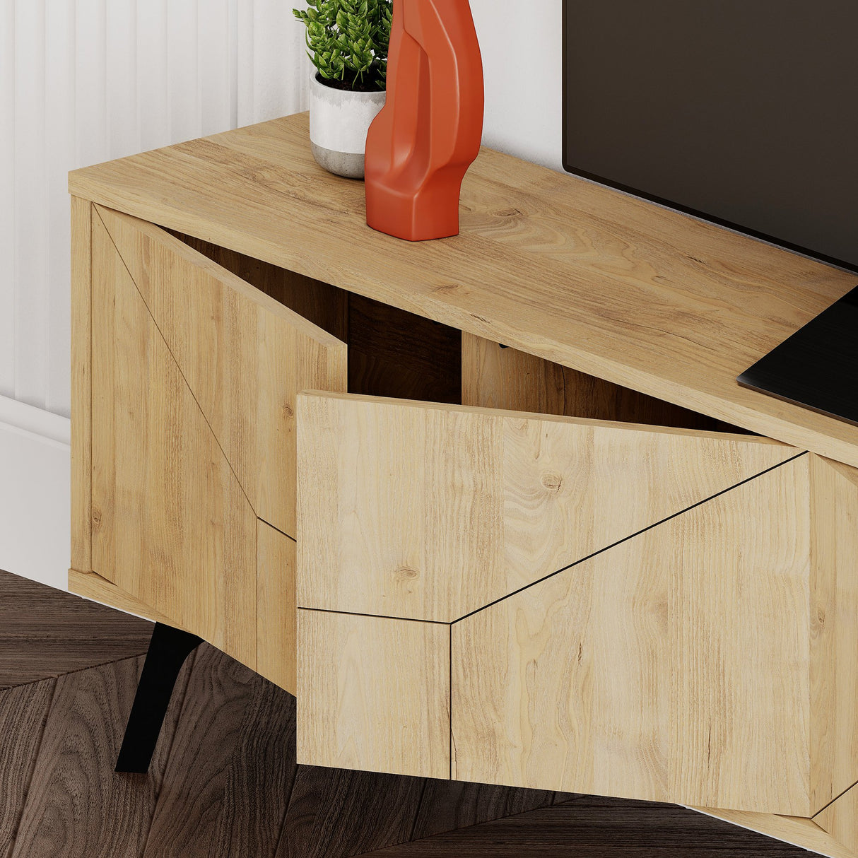 TV furniture Dune oak melamine 180x50x29.6 cm