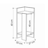 Bedside table on the right Elos white melamine 25x60x27 cm