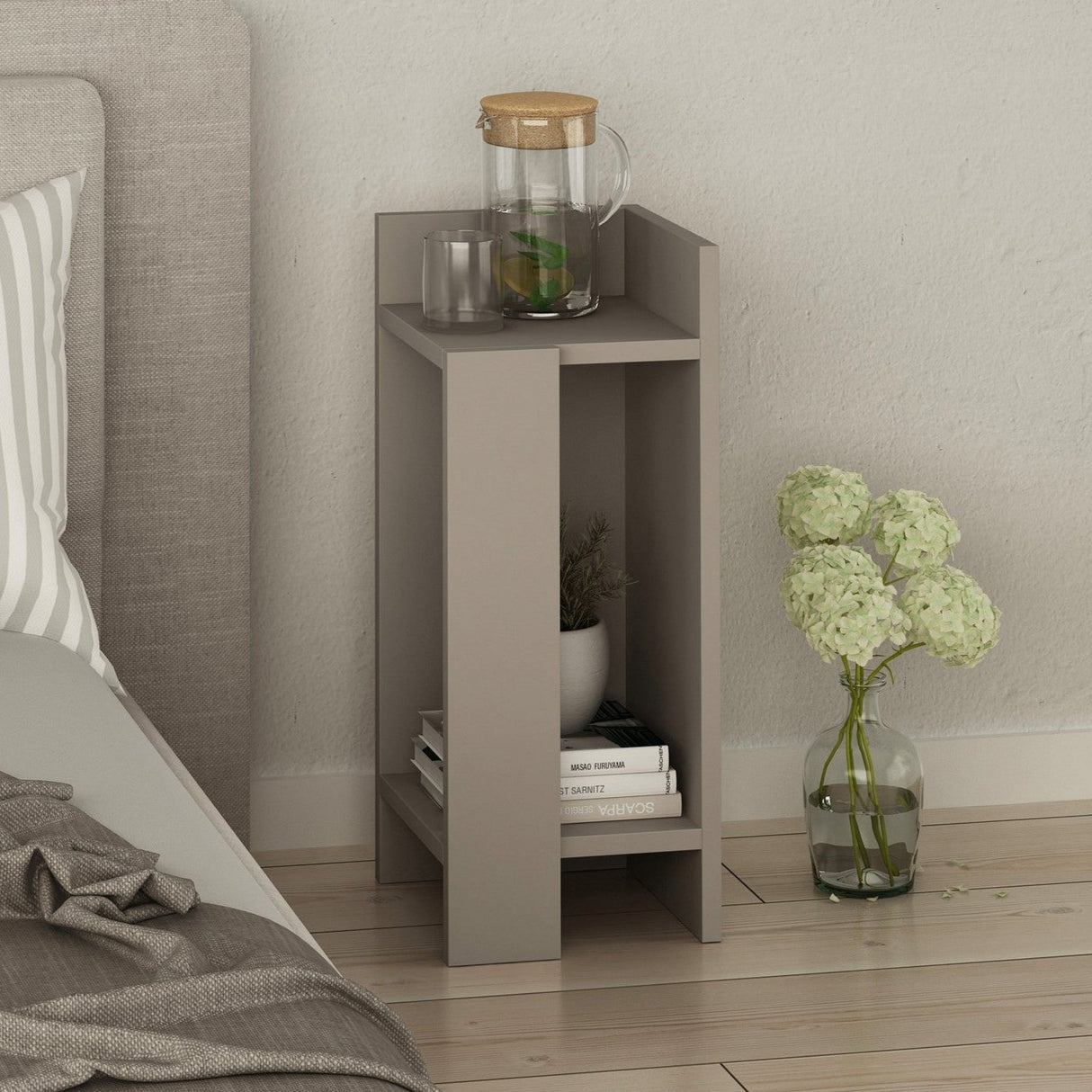 Bedside table on the right Elos Mokka Melamine 25x60x27 cm