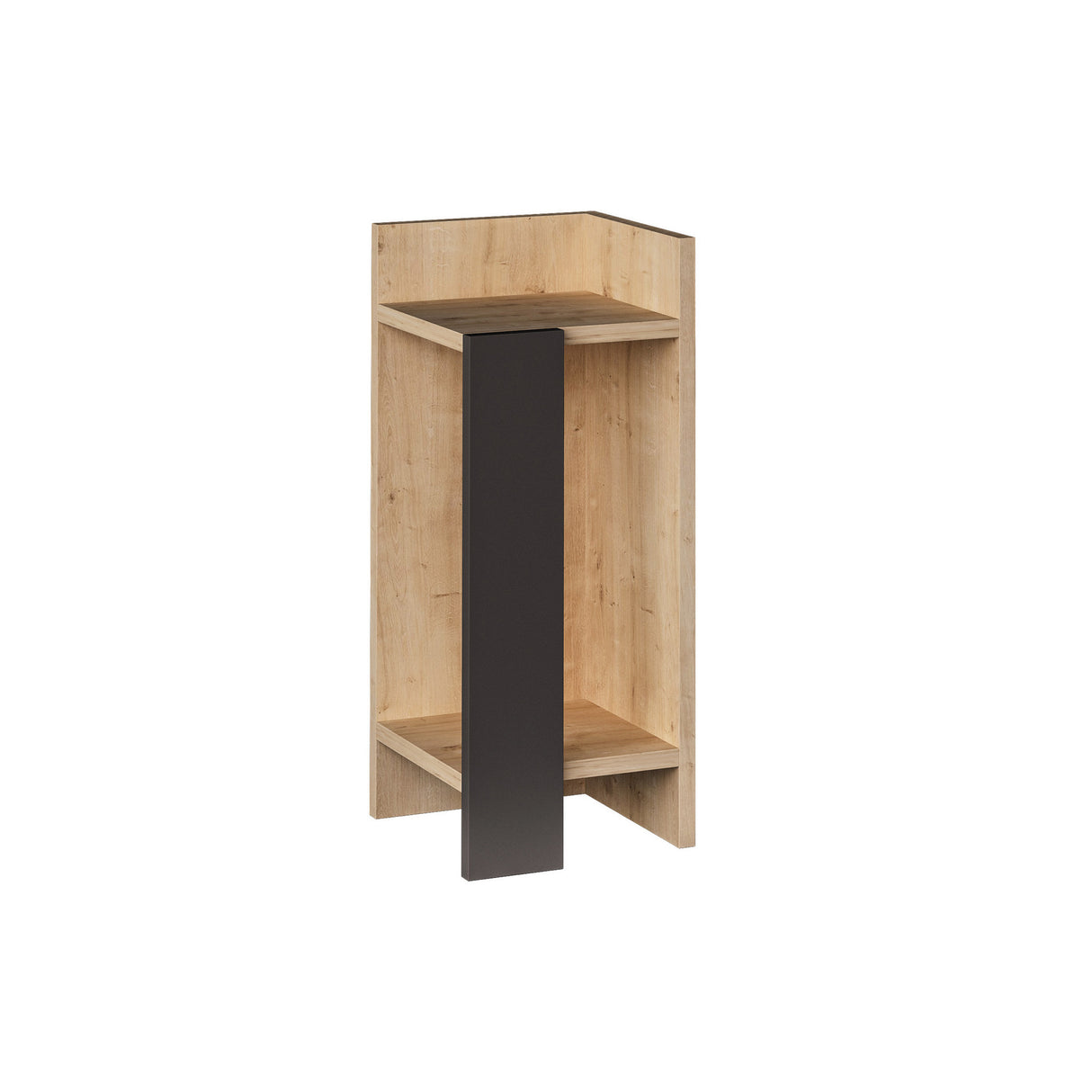 Bedside table on the right Elos oak anthracite melamine 25x60x27 cm