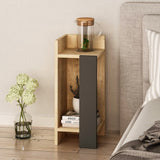 Bedside table on the left Elos oak anthracite melamine 25x60x27 cm