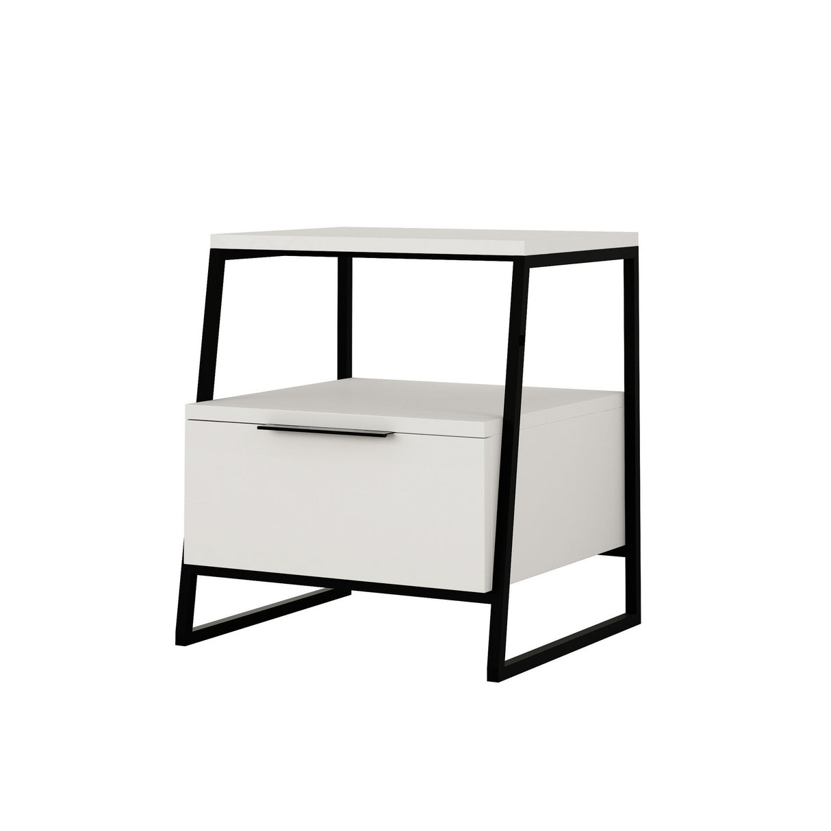 Bedside table pal white melamine 45x50x40 cm