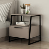 Bedside table pal mokka melamine 45x50x40 cm