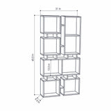 Bookcase Rail Oak Melamine 79x166.5x24 cm