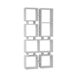 Bookcase Rail White Melamine 79x166.5x24 cm