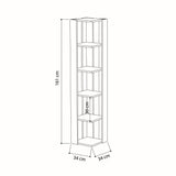 Bookcase Nati White Melamine 34X161X34 CM