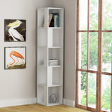 Bookcase piano white melamine 34x161x34 cm