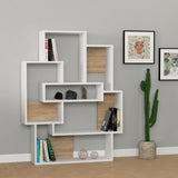 Bookcase Barce White Oak Melamine 101x132x22 cm