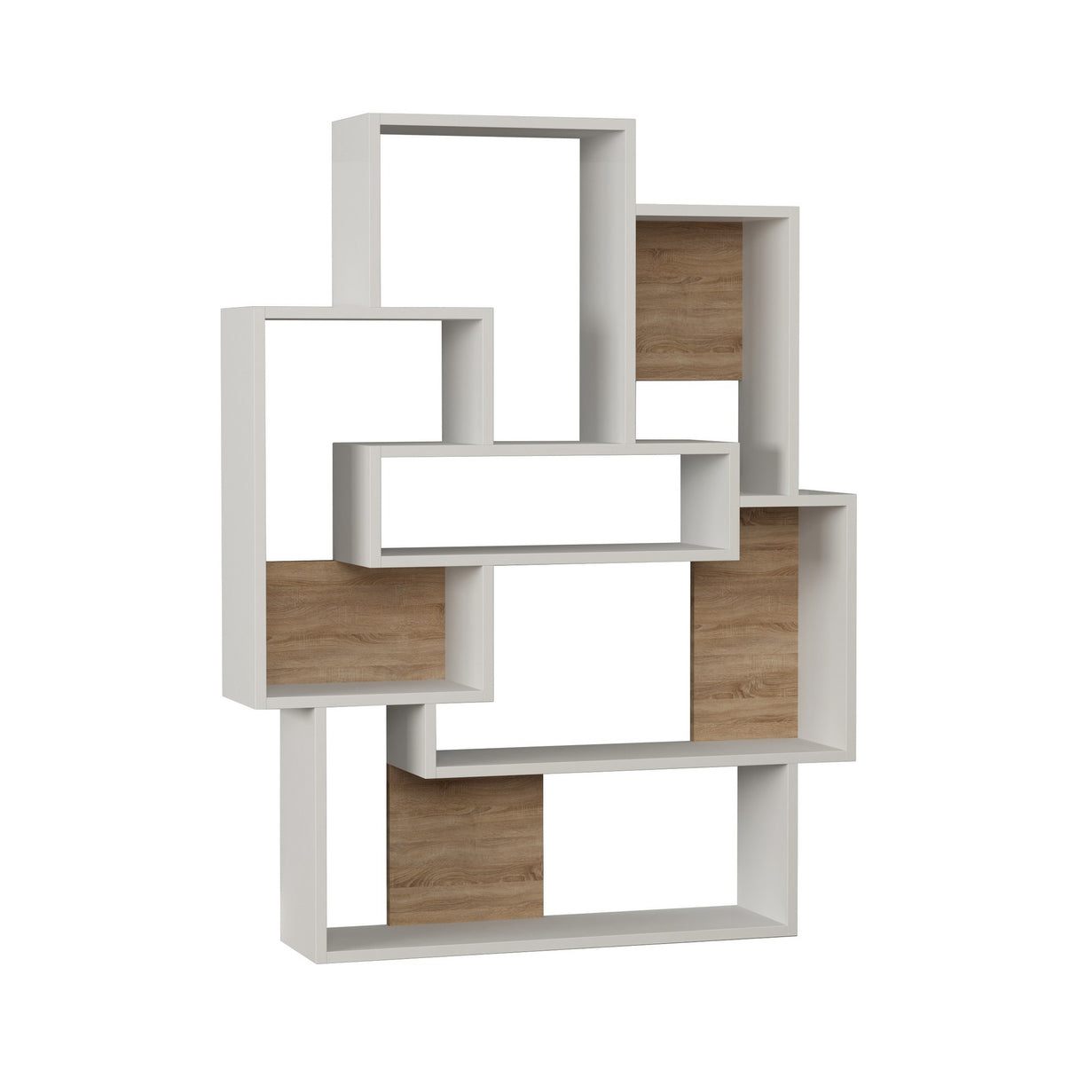 Bookcase Barce White Oak Melamine 101x132x22 cm