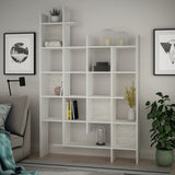 Bookcase for mash white melamine 122x188x25.5 cm