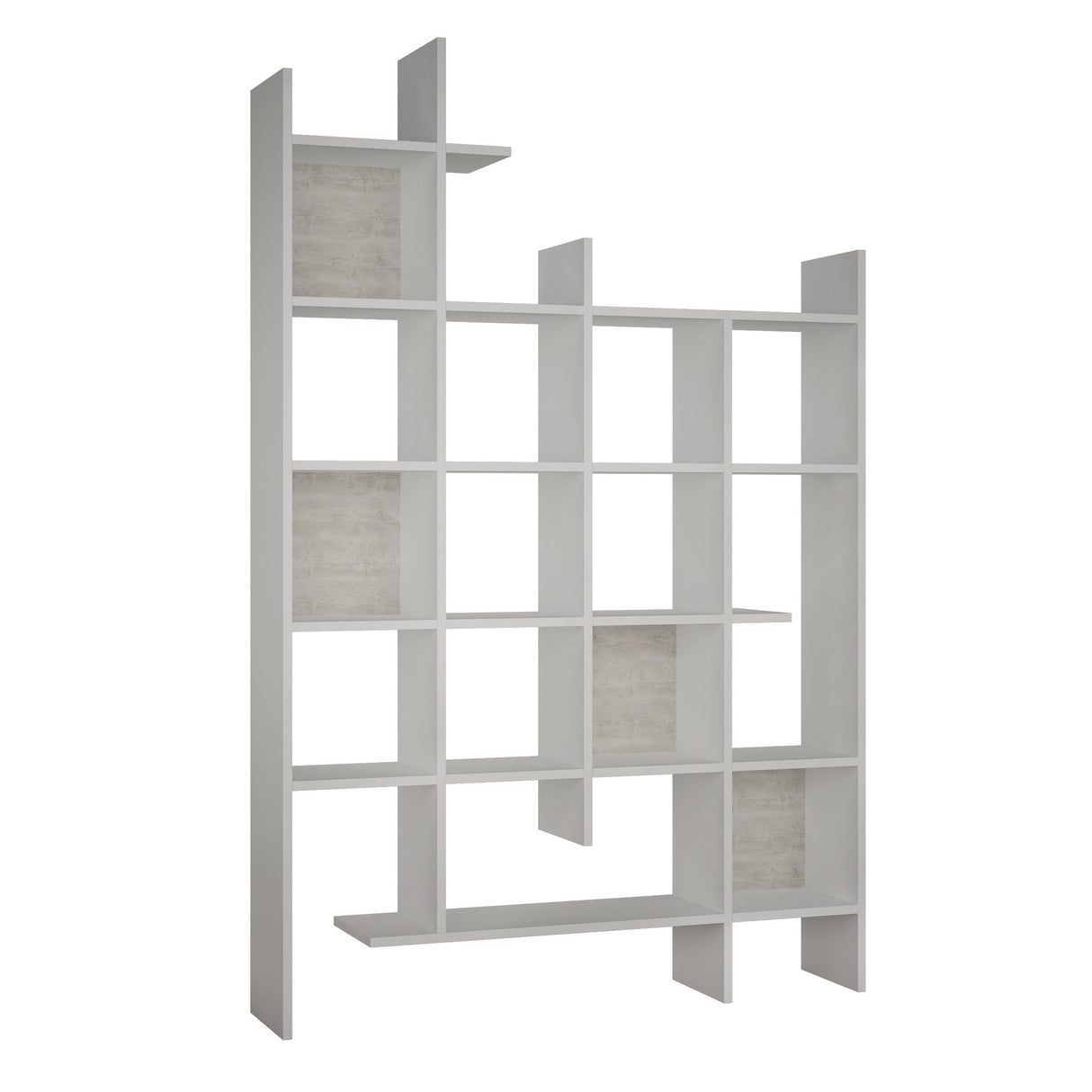 Bookcase for mash white melamine 122x188x25.5 cm