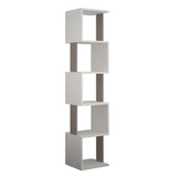 Bookcase Piri White Mokka Melamine 35x161x30 cm