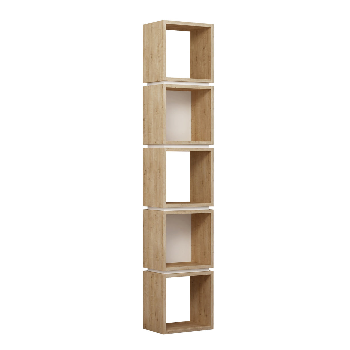 Bookcase multi oak white melamine 32x167x22 cm