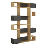 Bookcase niho oak anthracite melamine 120x171x20 cm