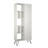 Bookcase Jedda Wit Melamine 79x190x32 cm