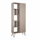 Bookcase Jedda Mokka Melamine 79x190x32 cm