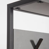 Wardrobe Furniture Coat Rack Anthracite Melamine Novad - With Shelves 
