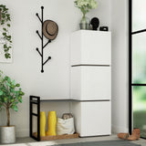 Shoe cabinet Mello White Anthracite Melamine 109x149x39 cm