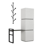 Shoe cabinet Mello White Anthracite Melamine 109x149x39 cm