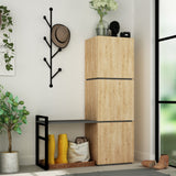 Shoe cabinet Mello Oak Anthracite Melamine 109x149x39 cm