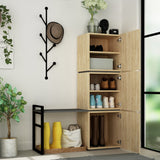 Shoe cabinet Mello Oak Anthracite Melamine 109x149x39 cm