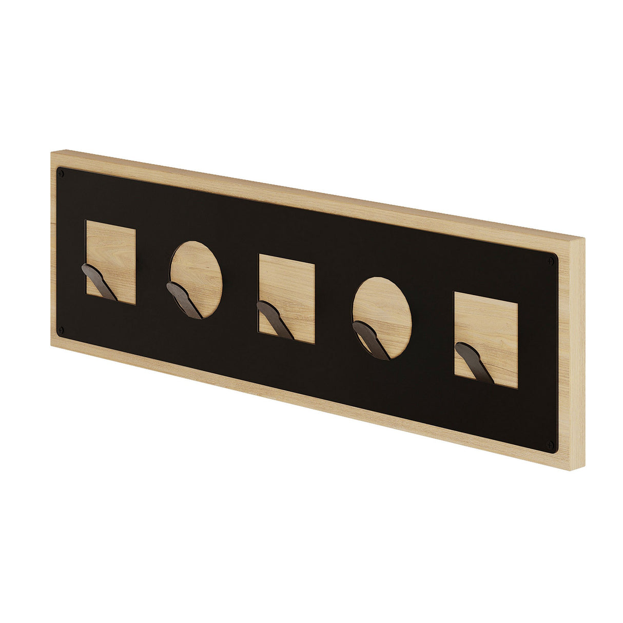 Coat rack 5-Hook Ican Oak Wood Melamine 