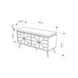 Shoe cabinet dune bench natural melamine 107x55x35 cm