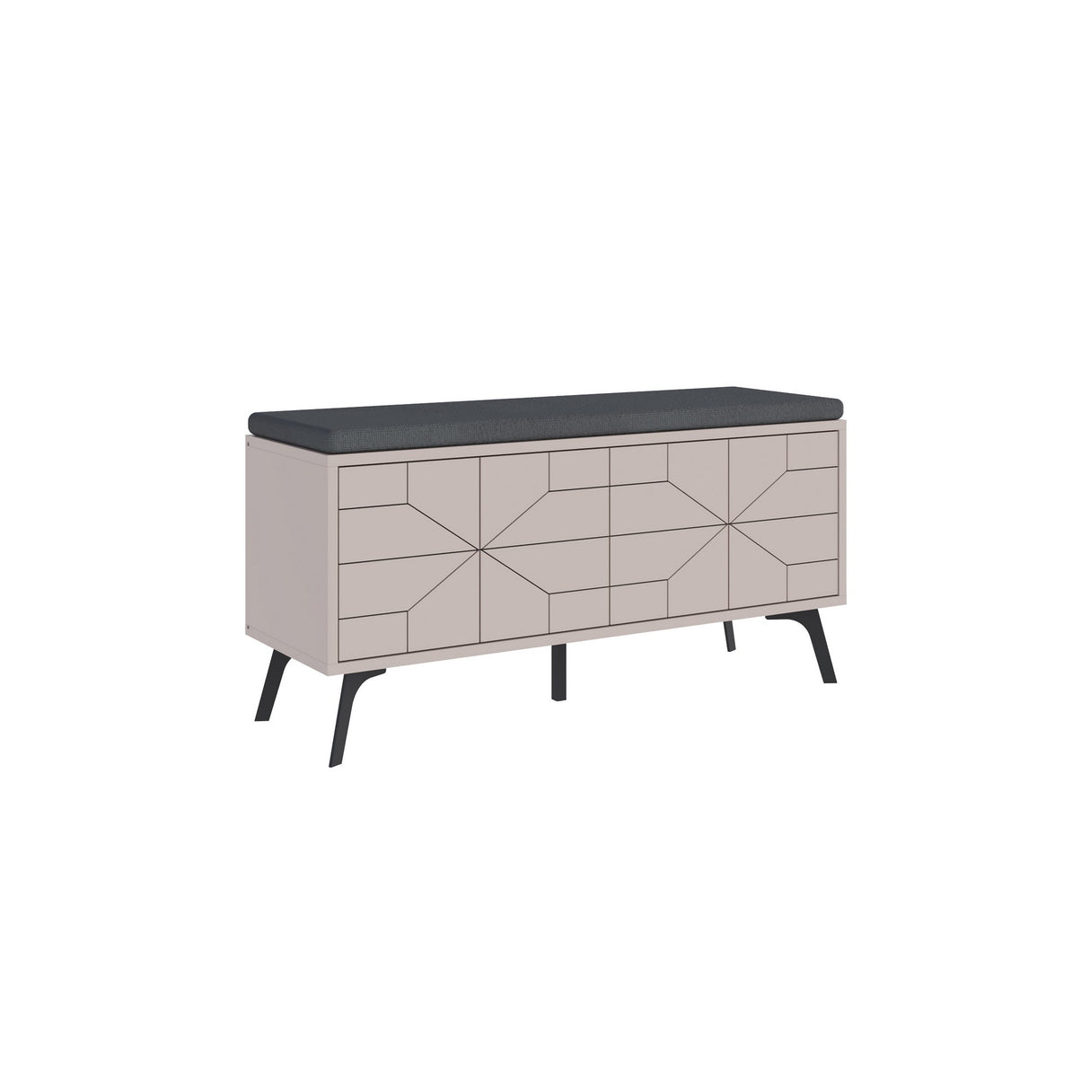 Shoe cabinet dune bench mokka melamine 107x55x35 cm